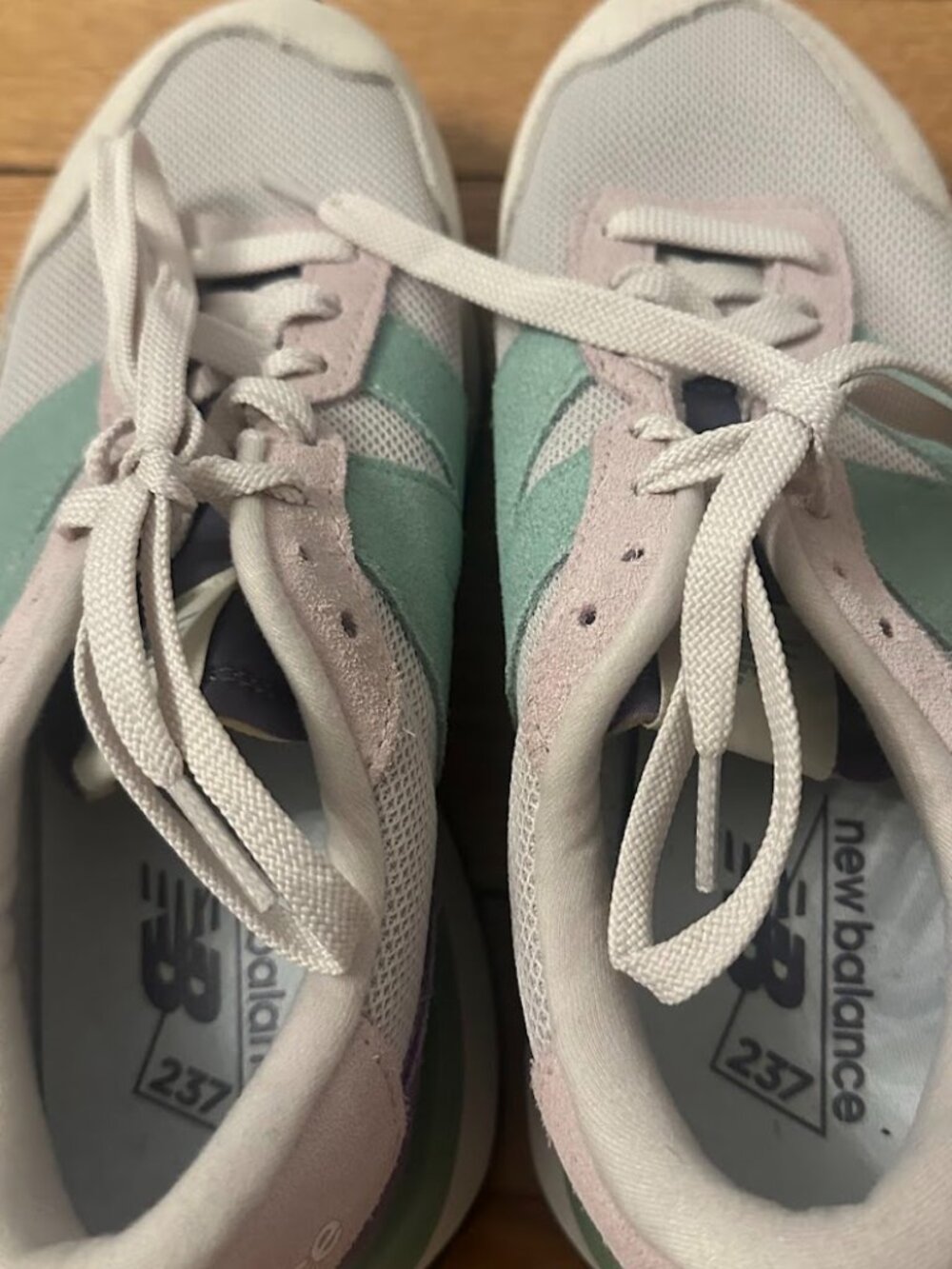 New Balance 237 Athletic shoes, New w/out box, pink, green, purple, size 8.5